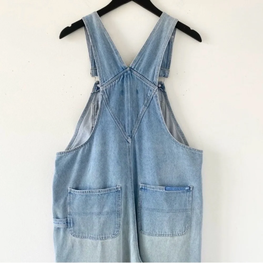 VINTAGE 90s Light Denim Baggy Overalls - Picture 4 of 10